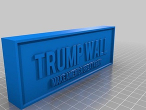 trump duvar 3d baskı 3d print model - Mito3D