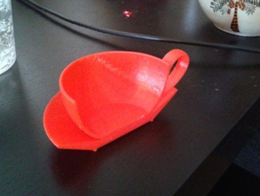 mad hatter half tea cup plate 3d printing 3d print model - Mito3D