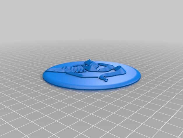 équipe bleue en forme de dôme symbole jouet jeu accessoires 3D print model - Mito3D