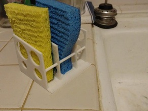 sponge caddy kitchen dining 3d print model - Mito3D