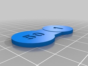 trolley coin 1&euro+50c 3d printing 3d print model - Mito3D
