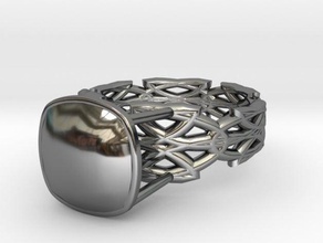 enneper curve ring 1753mm cushion gem rings 3d print model - Mito3D