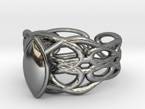 cilíndrica de la hélice curva anillo 1753mm marquesa gema anillos 3d print model - Mito3D