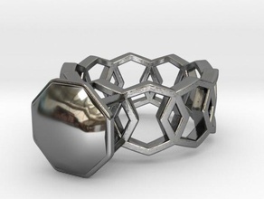 sekizgen Tel yüzük 1753mm octagon taş 3d print model - Mito3D