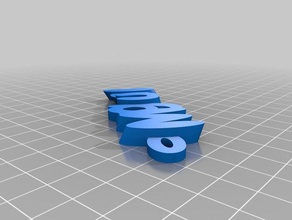 my customized iamburnys v2text name keyring keyfob keychains 3d print model - Mito3D