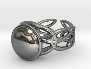 enneper curva de anillo 1753mm piedra redonda anillos 3d print model - Mito3D