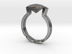 1753mm twin ring trillion gem rings 3d print model - Mito3D