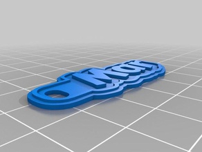 mar meu personalizados de várias linhas tag porta-chaves chaveiros 3d print model - Mito3D