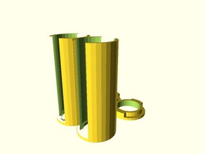 paramétrico de la moneda almacenamiento los tubos tapa mejorada organización 3d print model - Mito3D