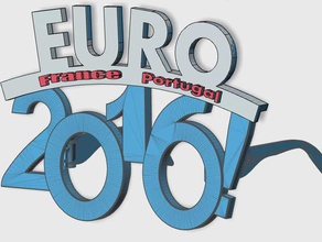 la uefa de 2016 - final gafas francia-portugal 3d print model - Mito3D