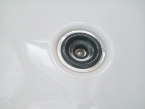 bathcap sink reducer openscad customable bathroom 3d print model - Mito3D
