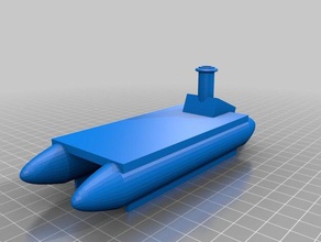 raingutter balloon pontoon boat v4 3d printing 3d print model - Mito3D