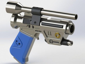 chamativo star wars old republic blaster adereços 3d print model - Mito3D