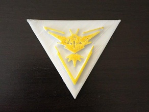 team instinct badge signs logos pokemon go stuff zapdos 3d print model - Mito3D