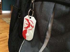 pokemon etiketi kırmızı takım çantası git Anahtarlık aksesuarlar öğeleri gidin team valor 3d print model - Mito3D