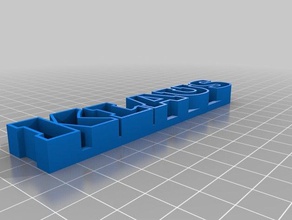 klaus texte sculptures personnalisé 3d print model - Mito3D