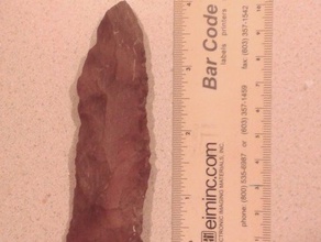 grande pré-choctaw dalton projétil tipo de ponto arrowhead 10000bp varreduras réplicas antiga indiana líticas nativos americanos nextengine pedra 3d print model - Mito3D