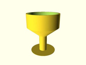 parametric oil funnel mesh tools openscad 3d print model - Mito3D