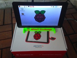raspberry pi schermo touch da 7 pollici stand l'elettronica piiot touchscreen rpi 3d print model - Mito3D