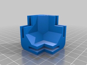 meine angepasste parametrische mini modulare Rahmensystem Ecke-block-Bahn Teile 3d print model - Mito3D