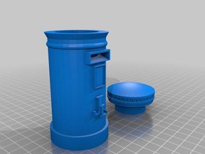 royal mail post box open version buildings structures 3d print model - Mito3D