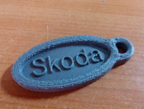 skoda trousseau de clés porte-clés 3d print model - Mito3D