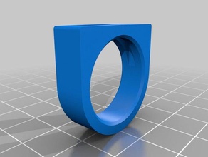 square ring jewelry rings 3d print model - Mito3D