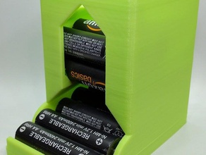 battery dispenser v3 stack-able remix electronics aa batteries holder box case 3d print model - Mito3D