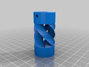 mon personnalisés accouplement flexible param 2 trous intérieurs speretae printemps paramètre 3d de l'imprimante pièces 3d print model - Mito3D