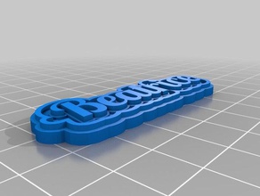 beatrice Schlüsselanhänger angepasst 3d print model - Mito3D