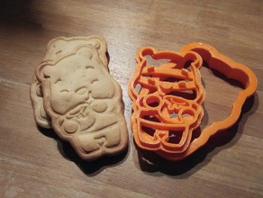 winnie pooh cortador de galletas cocina comedor 3d print model - Mito3D