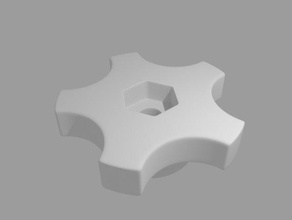 pjs hex bouton de blocage pièces molette 3d print model - Mito3D