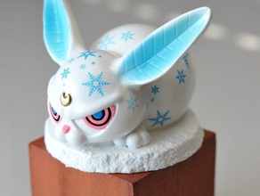 male snow bunny art carino cute 3d print model - Mito3D