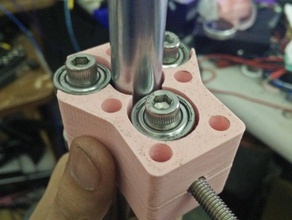 threadless ballscrew nut 5 degree tilt 16mm shaft 3d printer parts 3d print model - Mito3D