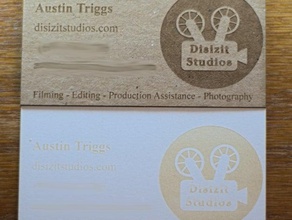 laser engraved business cards card lasercut 3d print model - Mito3D