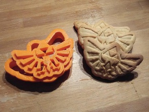 zelda cookie cutter - hyrule symbol kitchen & dining 3d print model - Mito3D