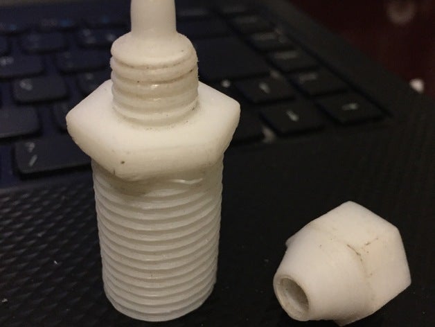 tubería de pared adaptador delgada manguera las piezas repuesto la tubo el agua del conector 3D print model - Mito3D