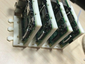 raspberry pi cluster orizzontale impilabile monte computer 3d print model - Mito3D