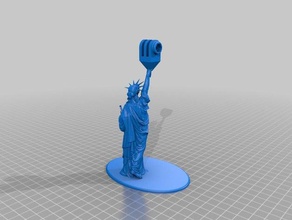 heero statue liberty stand gadgets 3d print model - Mito3D