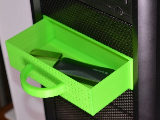 customizable pc bay drawer computer accessories case customizer desktop drive optical personal storage box 3D print model - Mito3D