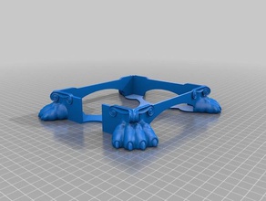 claw-foot paper tray office clawfoot desk organizer supplies holder 3d print model - Mito3D