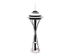 seattles space needle buildings structures 3d print model - Mito3D