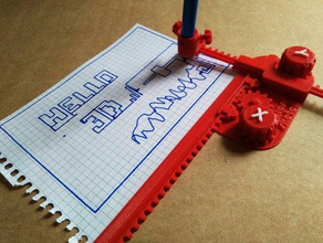 micro-sketch mechanical toys 2d plotter telesketch 3d print model - Mito3D