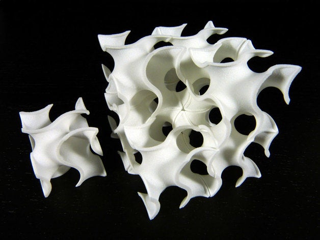 gyroid fragmento matemáticas 3D print model - Mito3D