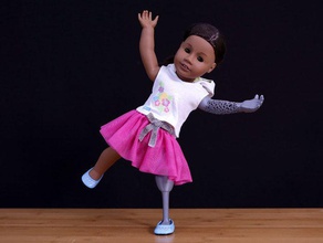 diy custom american girl doll prosthetics toys games prosthetic arm leg 3d print model - Mito3D