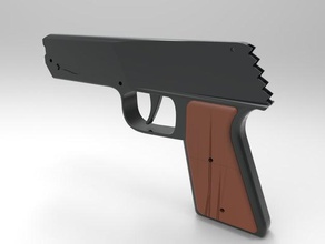 rubber gun toys games 3d print model - Mito3D