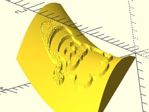 envolver la imagen de superficie curvada openscad matemáticas art png python 3d print model - Mito3D
