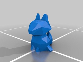 düşük poli fox hayvanlar 3d print model - Mito3D