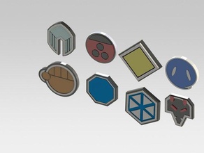 pokemon johto badges games nintendo 3d print model - Mito3D