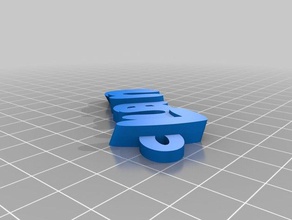 my customized iamburnys v2text name keyring keyfob keychains 3d print model - Mito3D